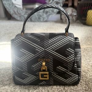 GUESS Monochrome Geometric Satchel
